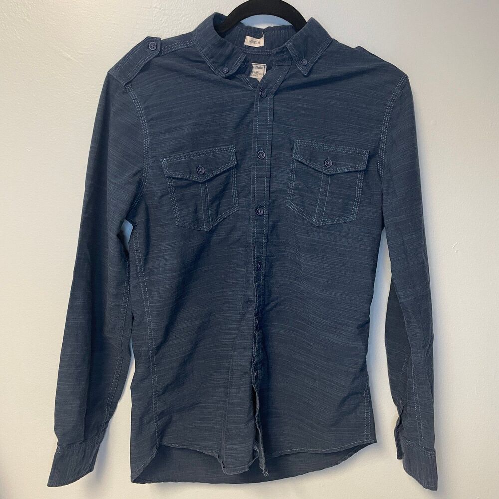 Casual Blue Button Down Shirt